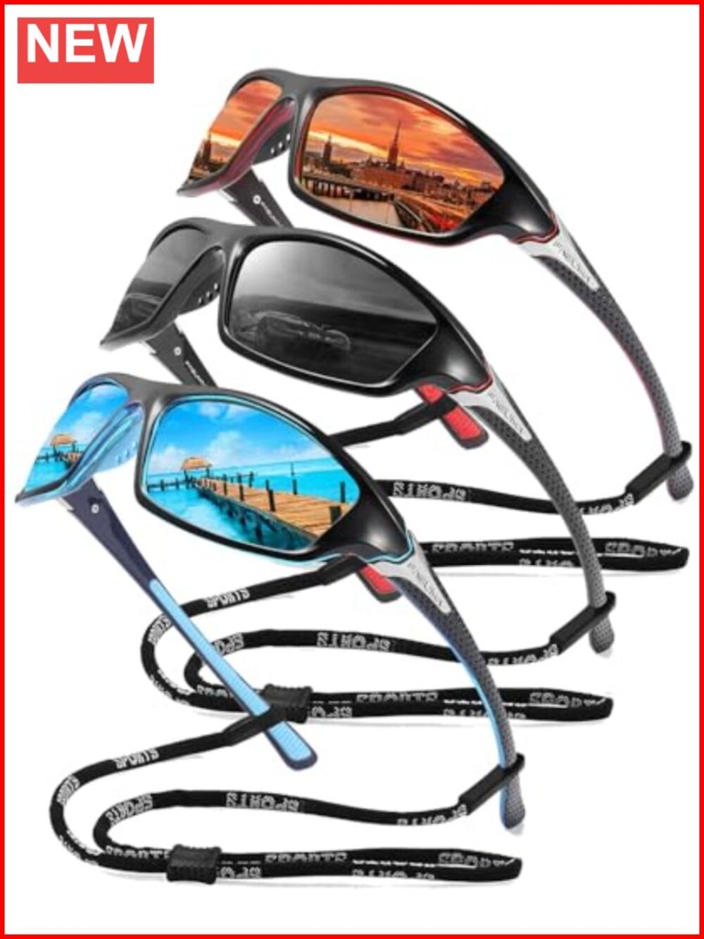 FAGUMA Sports Polarized Sunglasses For Men UV400 Protection